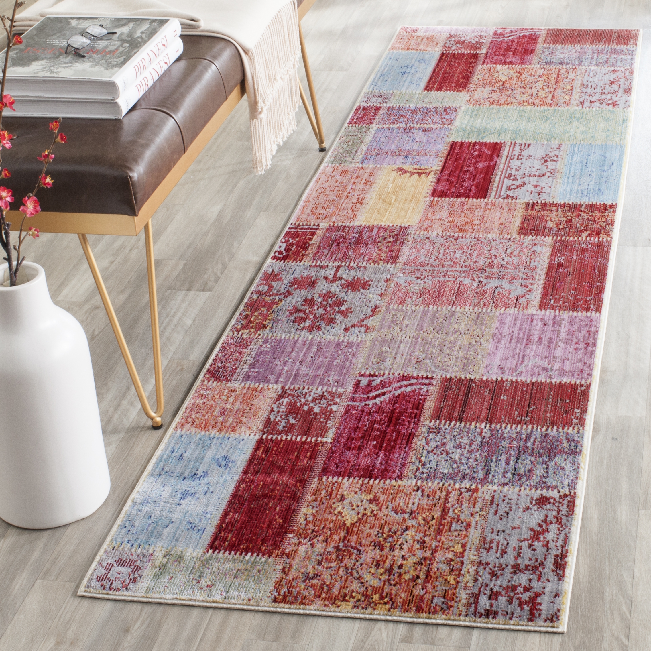 Arlo Home Woven Area Rug, VAL217K, Multi,  2' 3" X 8' - Image 1