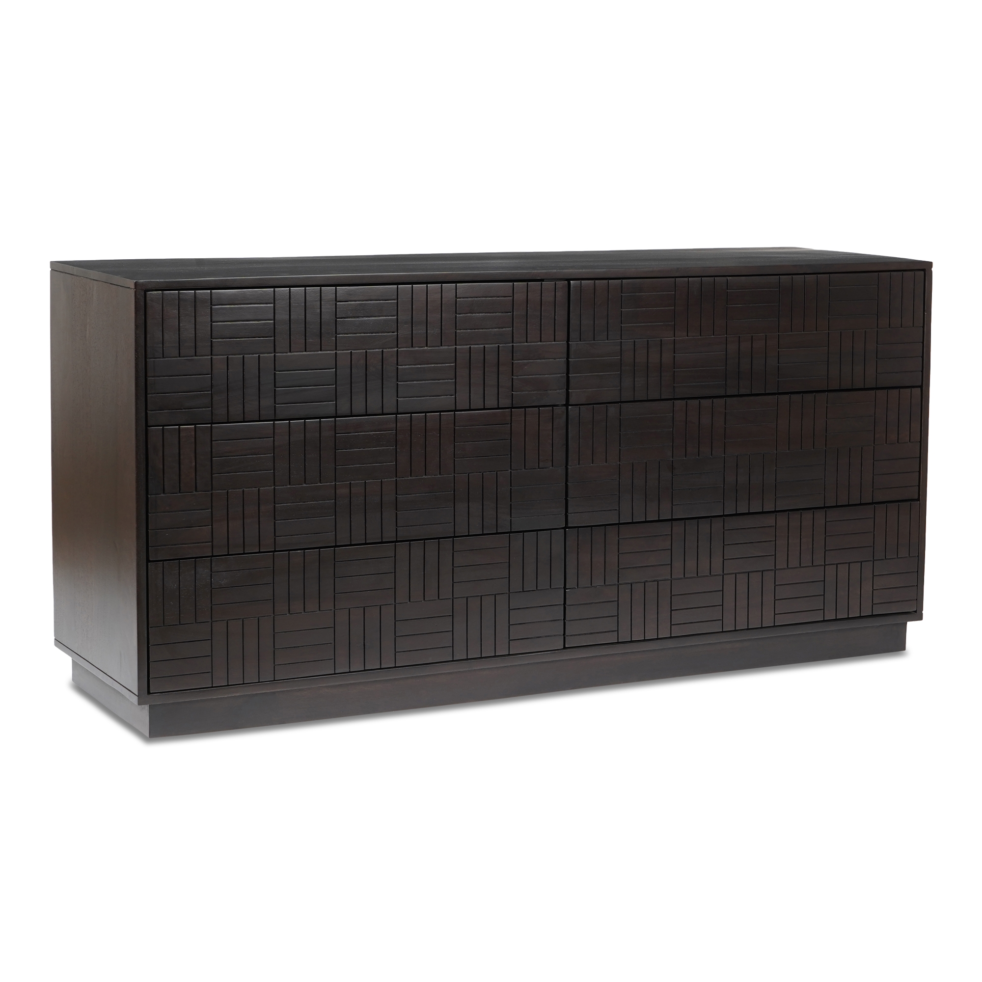 Denman 6 Drawer Dresser Dark Brown - Image 2