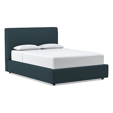 Haven Storage Bed, King, Twill, Teal - Image 0