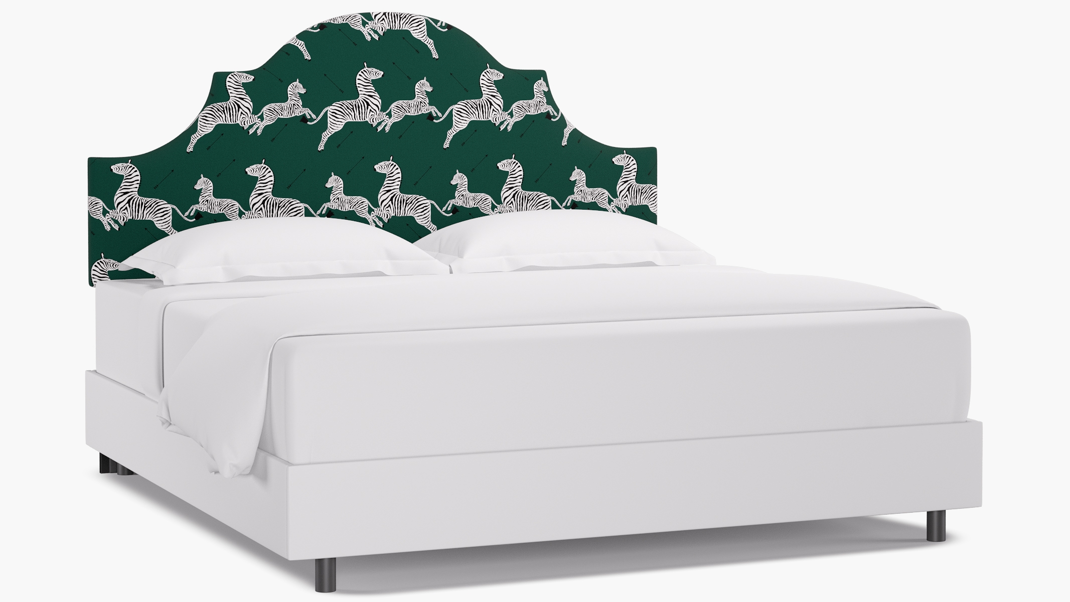 Regency Headboard, Emerald Zebra, King - Image 0