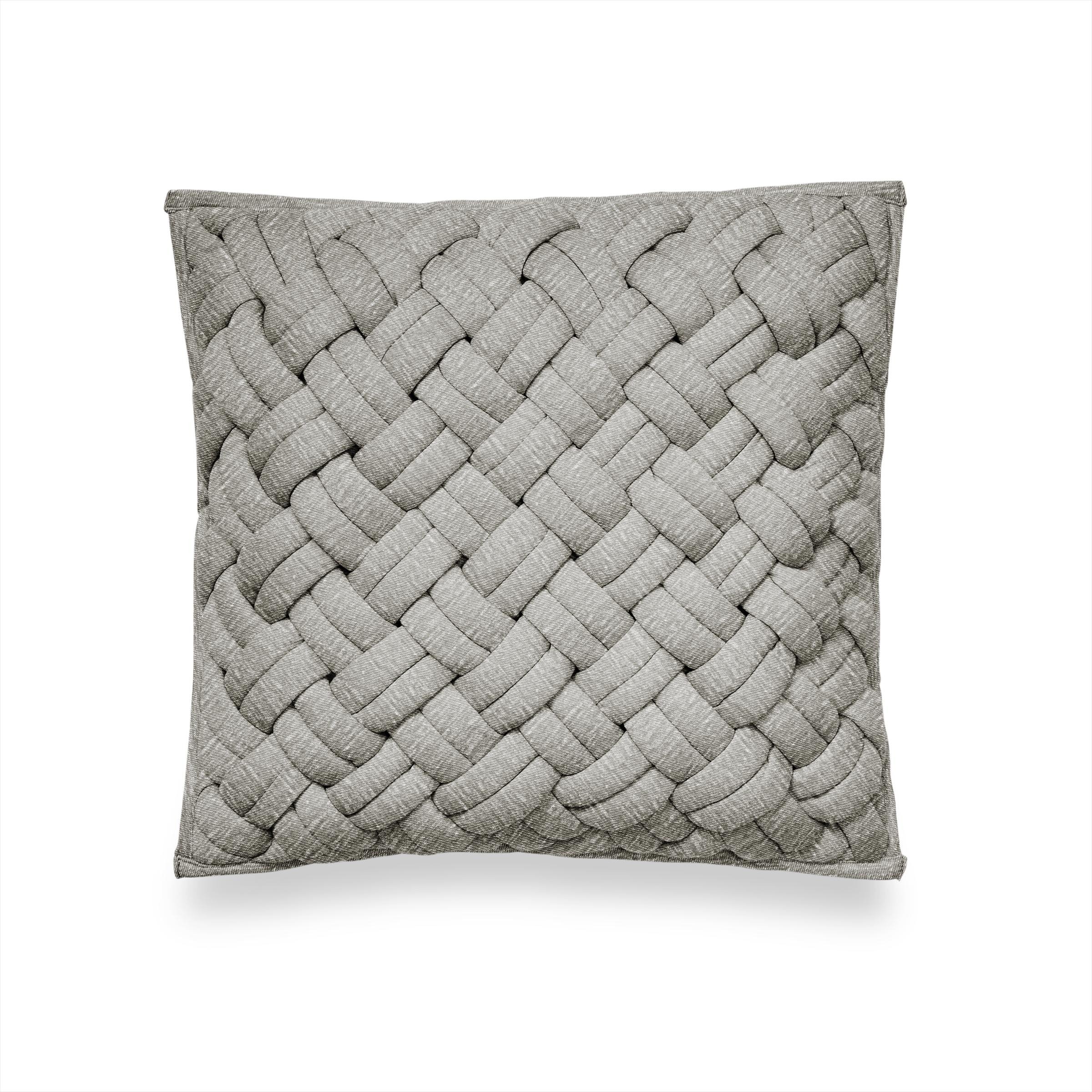 Pewter Interknit Jersey Pillow Cover in Mixed - Image 0