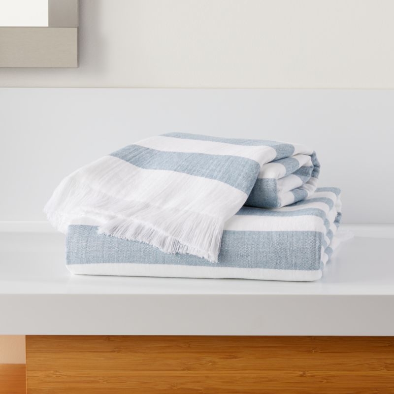 Organic Cedros Grey Hammam Hand Towel - Image 2