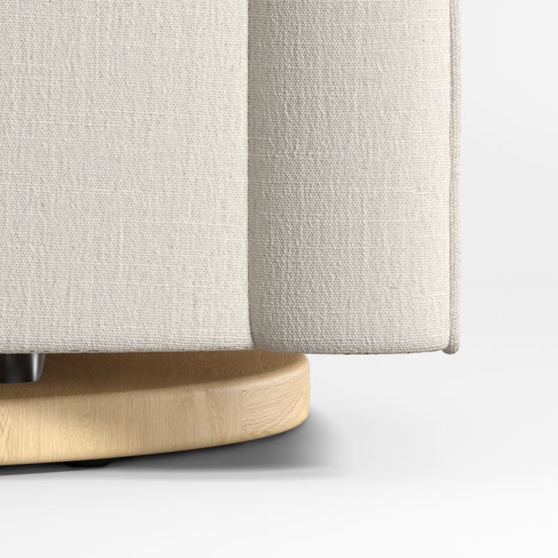 Lyric Natural Curved Nursery Swivel Nursery Glider Chair - Image 6