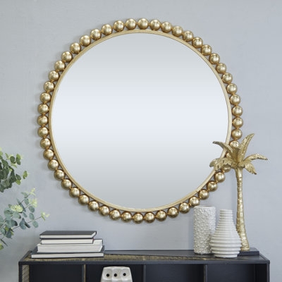 Cole And Grey Modern Metal Wall Mirror - Image 0