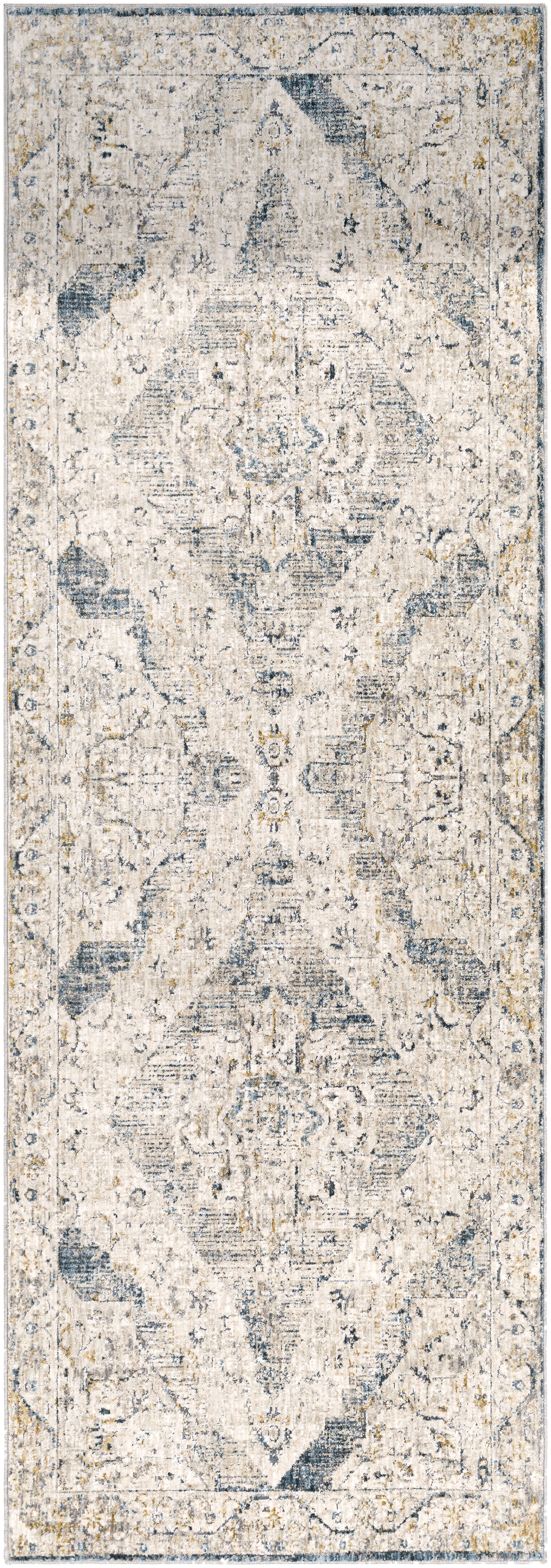 Cardiff Beige Indoor 2'7" x 10' Machine Woven Rug - Image 0