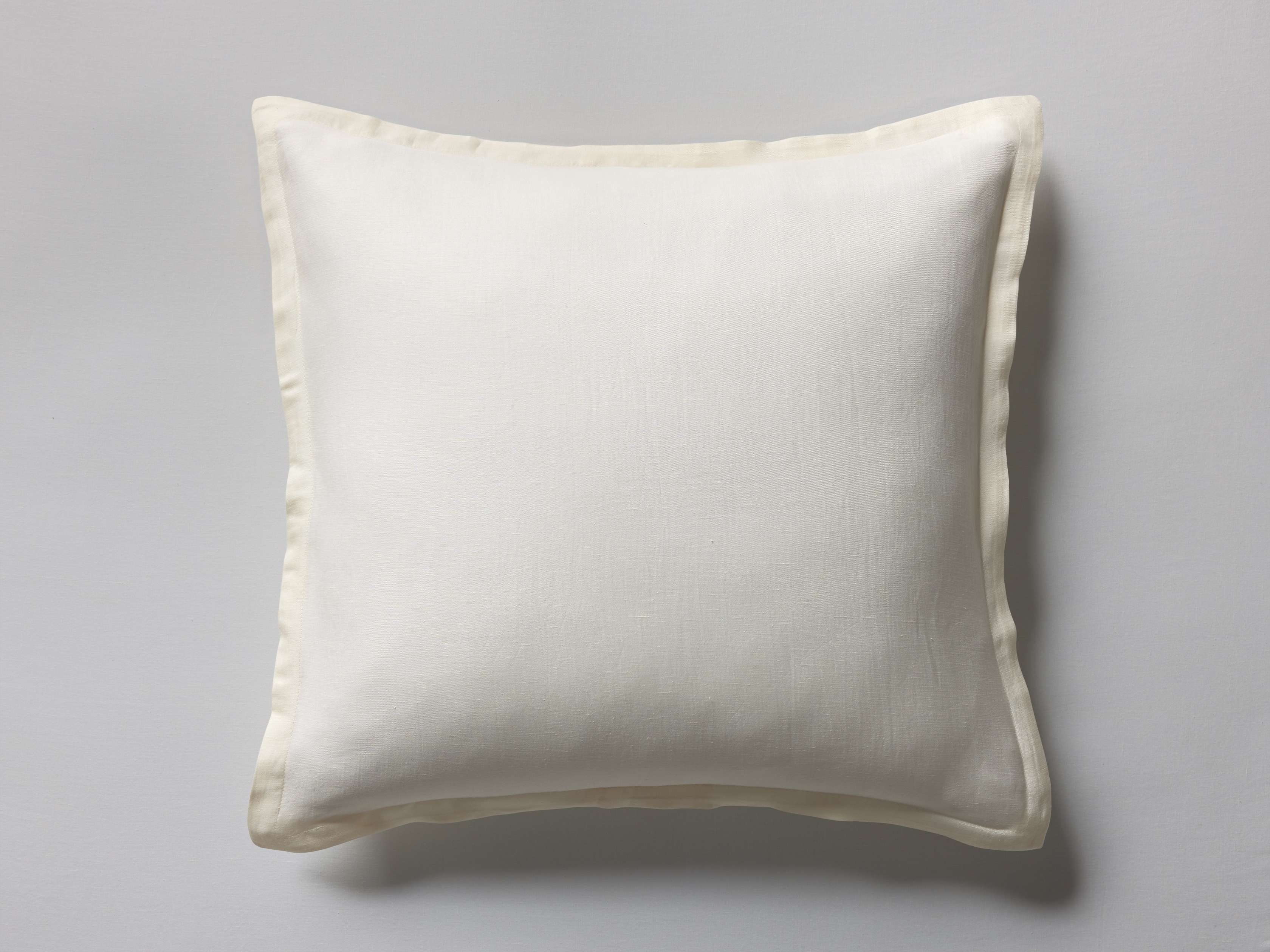 Cupro Sham in Ivory Linen White /Euro - Image 0