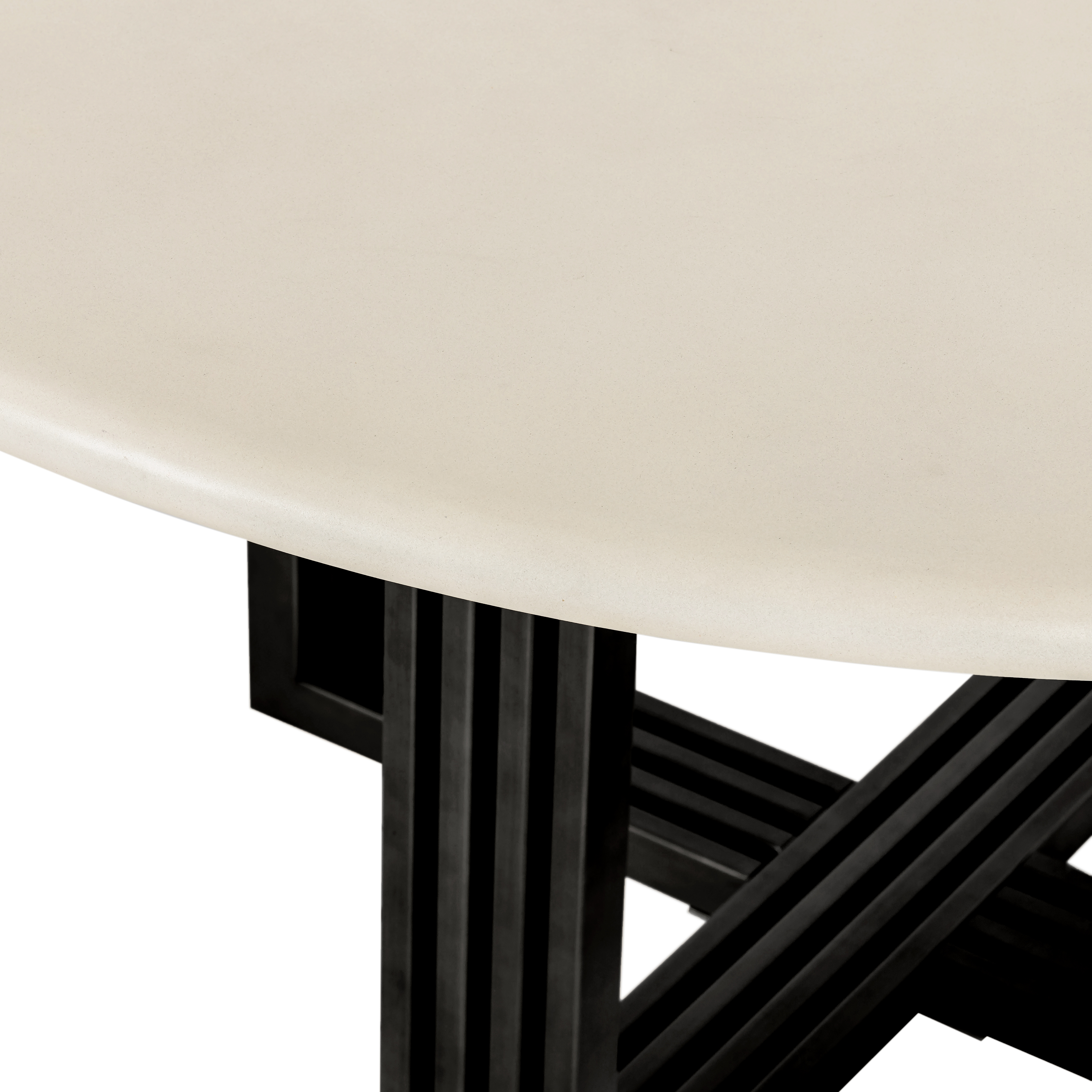 Mia Round Dining Table-Parchment White - Image 6