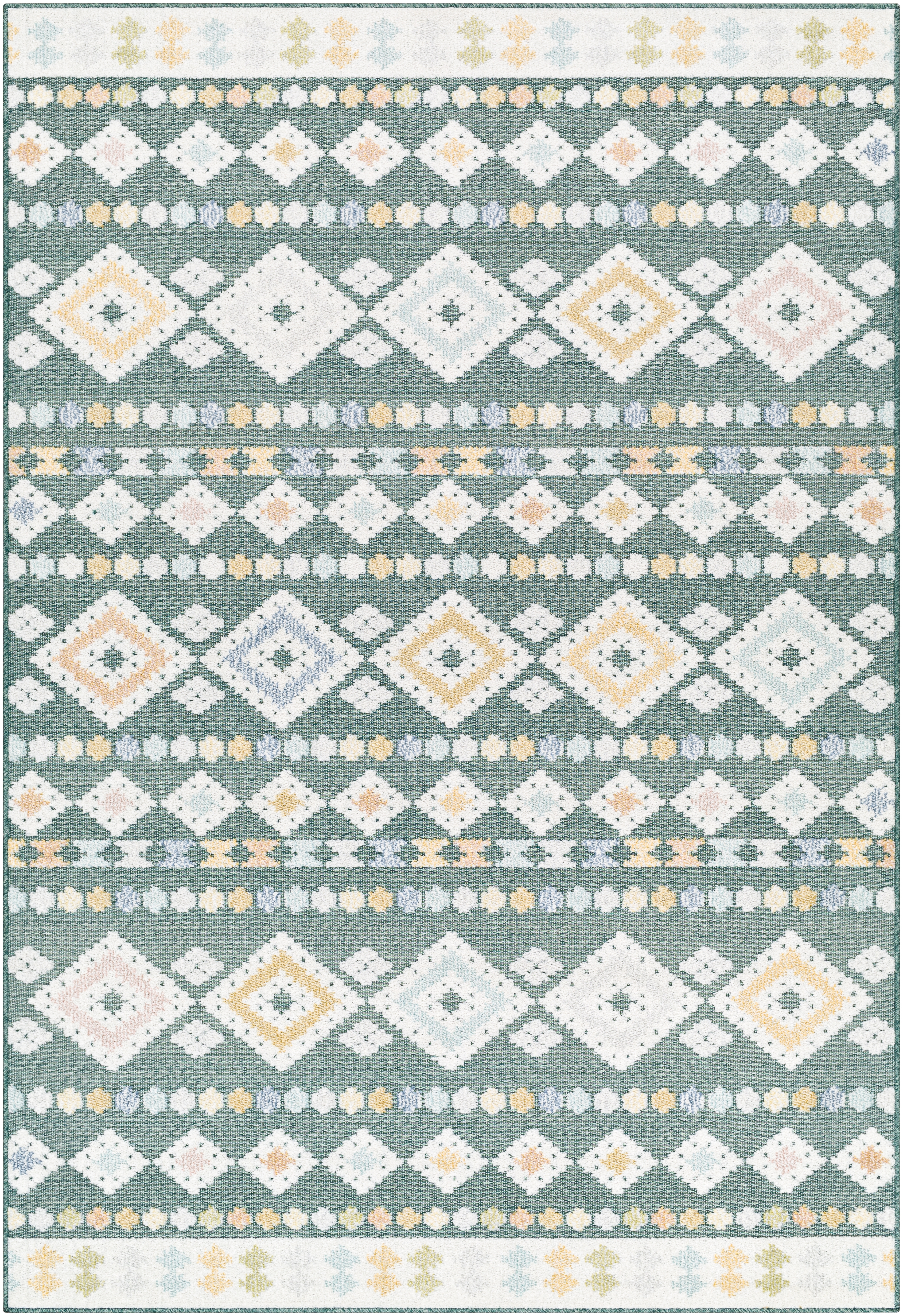 Lakeside Blue Outdoor 7'10" x 10' Machine Woven Rug - Image 0