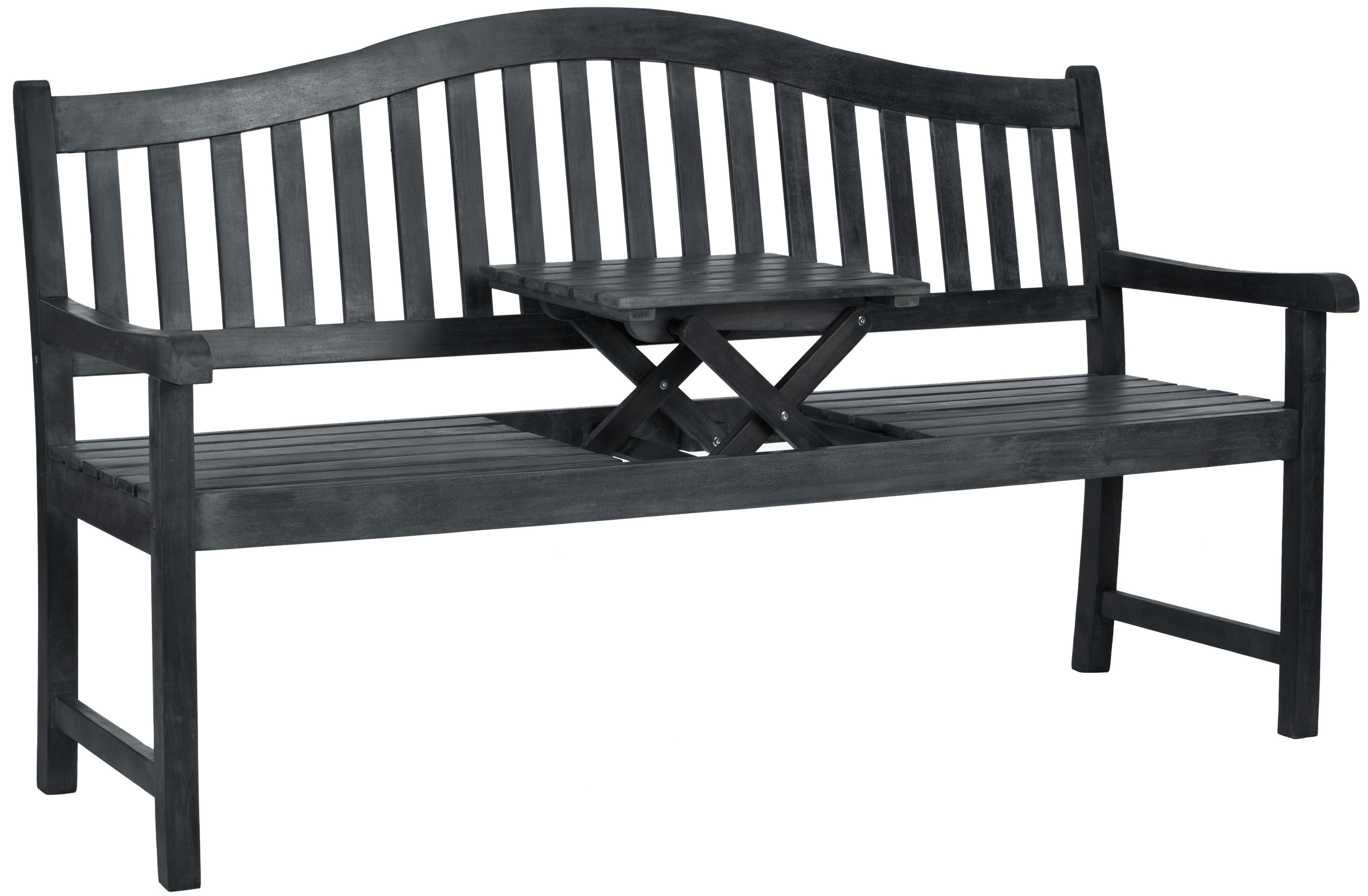 Mischa Bench - Dark Slate Grey - Safavieh - Image 1