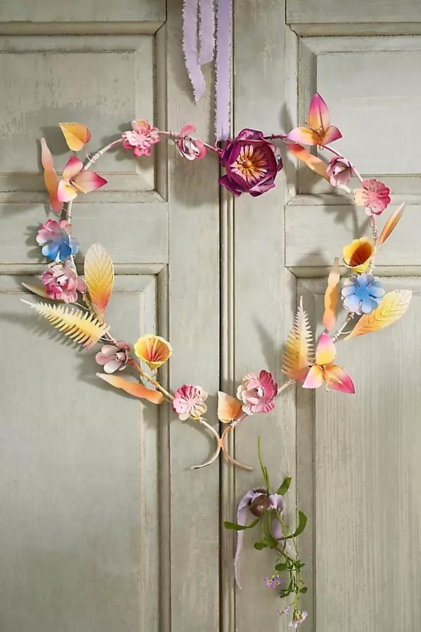 Floral Heart Iron Wreath - Image 0