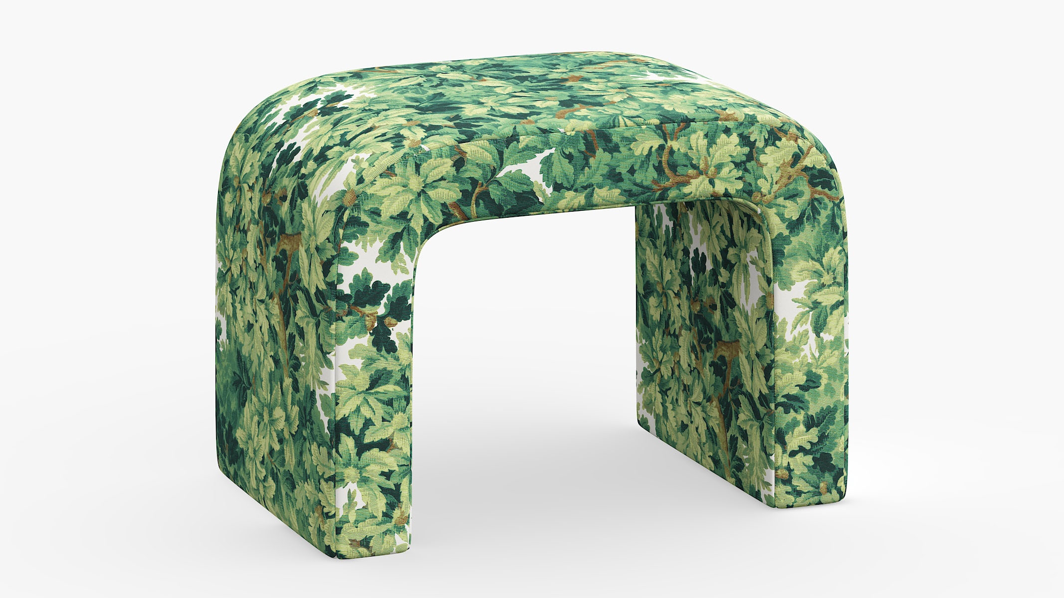 Waterfall Ottoman, Verdure Bois De Chene - Image 0