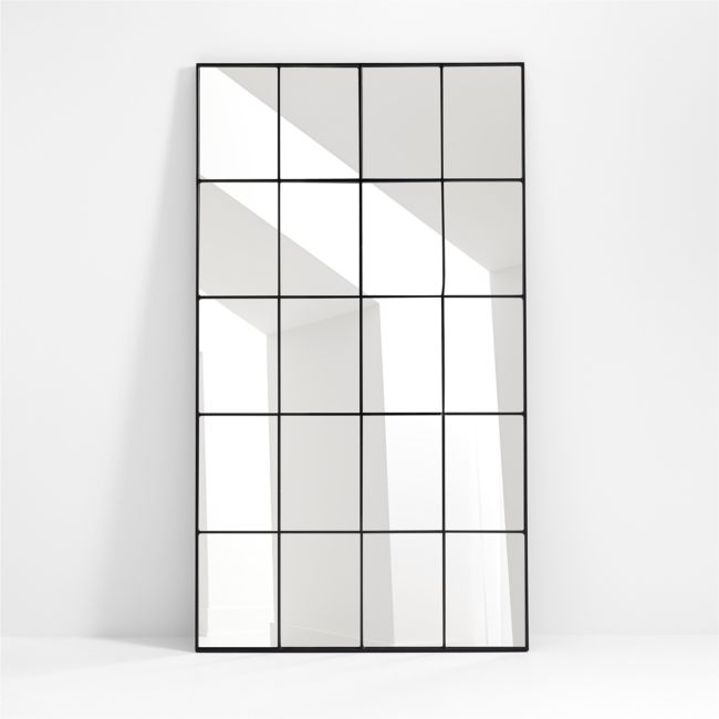 Bridget Classic Rectangular Floor Window Pane Mirror - Image 0
