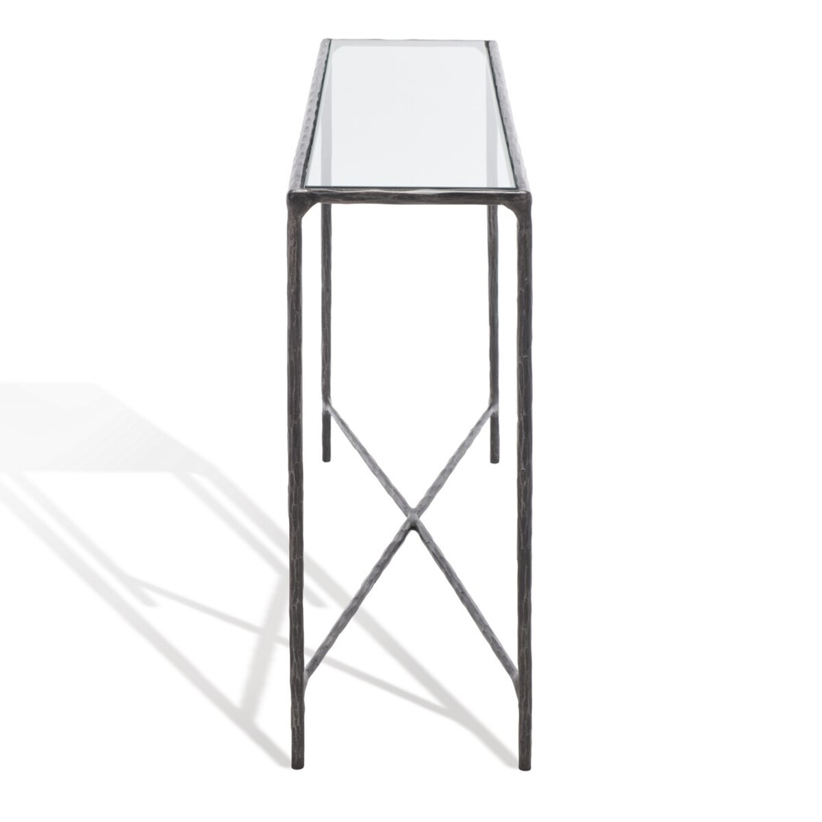 Jessa Forged Metal Rectangle Console Table - Black - Image 5