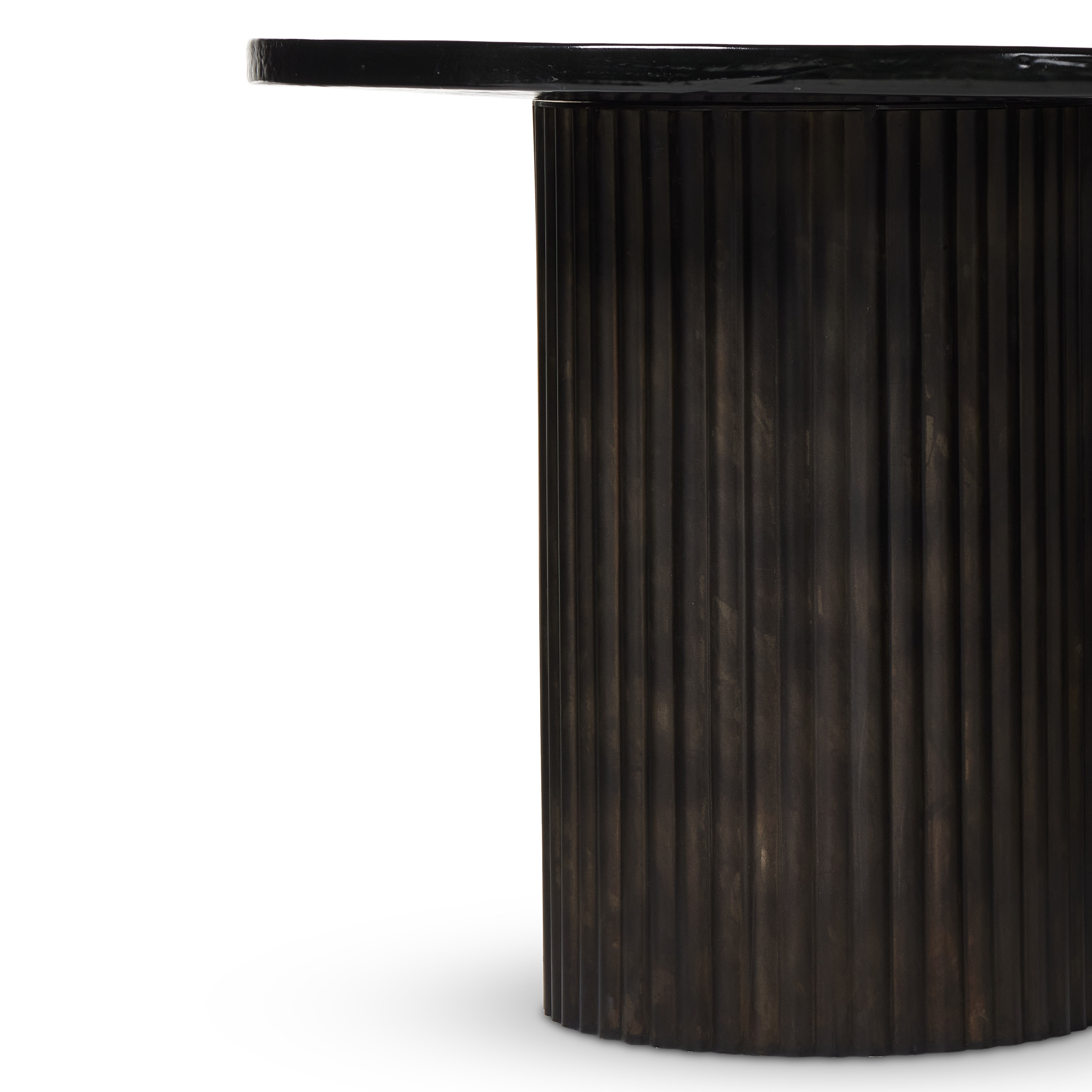 Ruben End Table-Smoked Black Cast Glass - Image 3