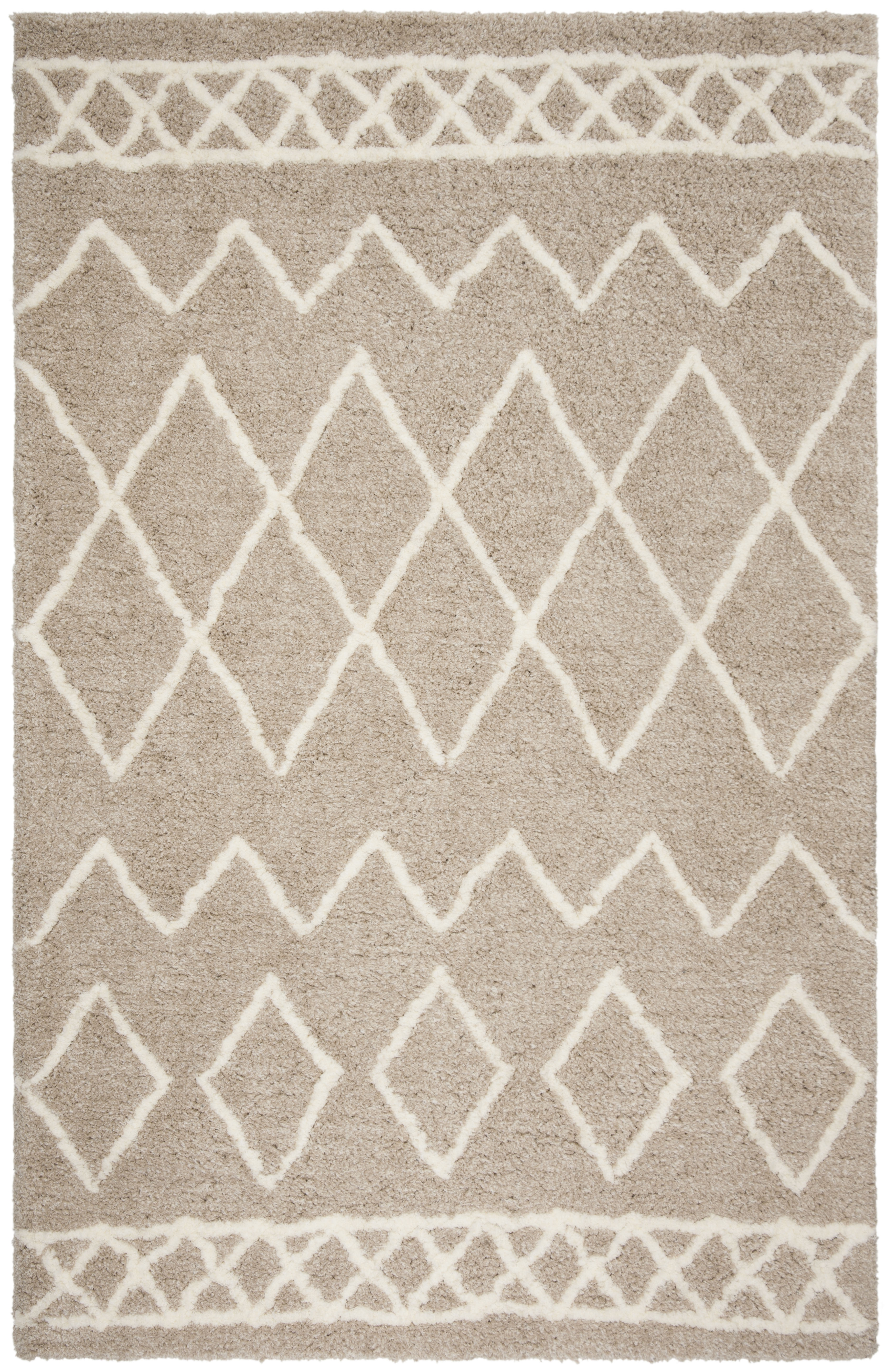 Arlo Home Hand Tufted Area Rug, EQS711B, Beige/Ivory,  5' X 8' - Image 0