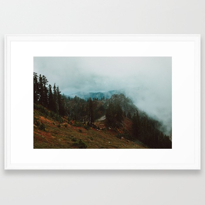 Park Butte Lookout - Washington State Framed Art Print by Leah Flores - Scoop White - LARGE (Gallery)-26x38 - Image 0