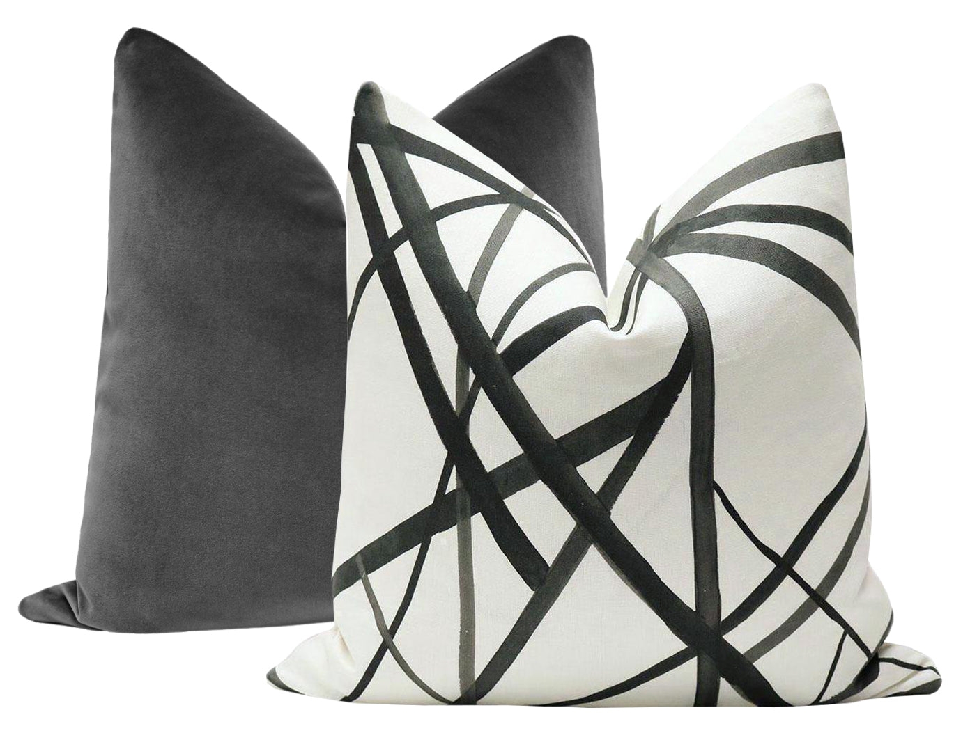 CHANNELS // EBONY + IVORY - 26" X 26" - Image 2