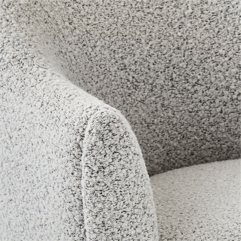 Ellessi Peppered Grey Boucle Swivel Office Chair - Image 5