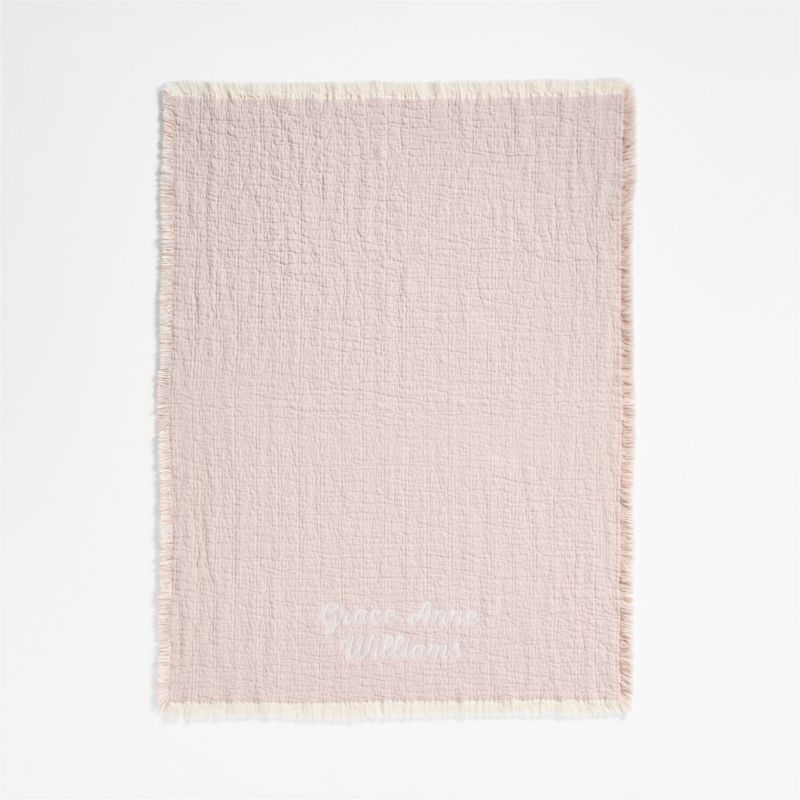 Supersoft Organic Cotton Gauze Classic Mauve Pink Baby Stroller Blanket - Image 1