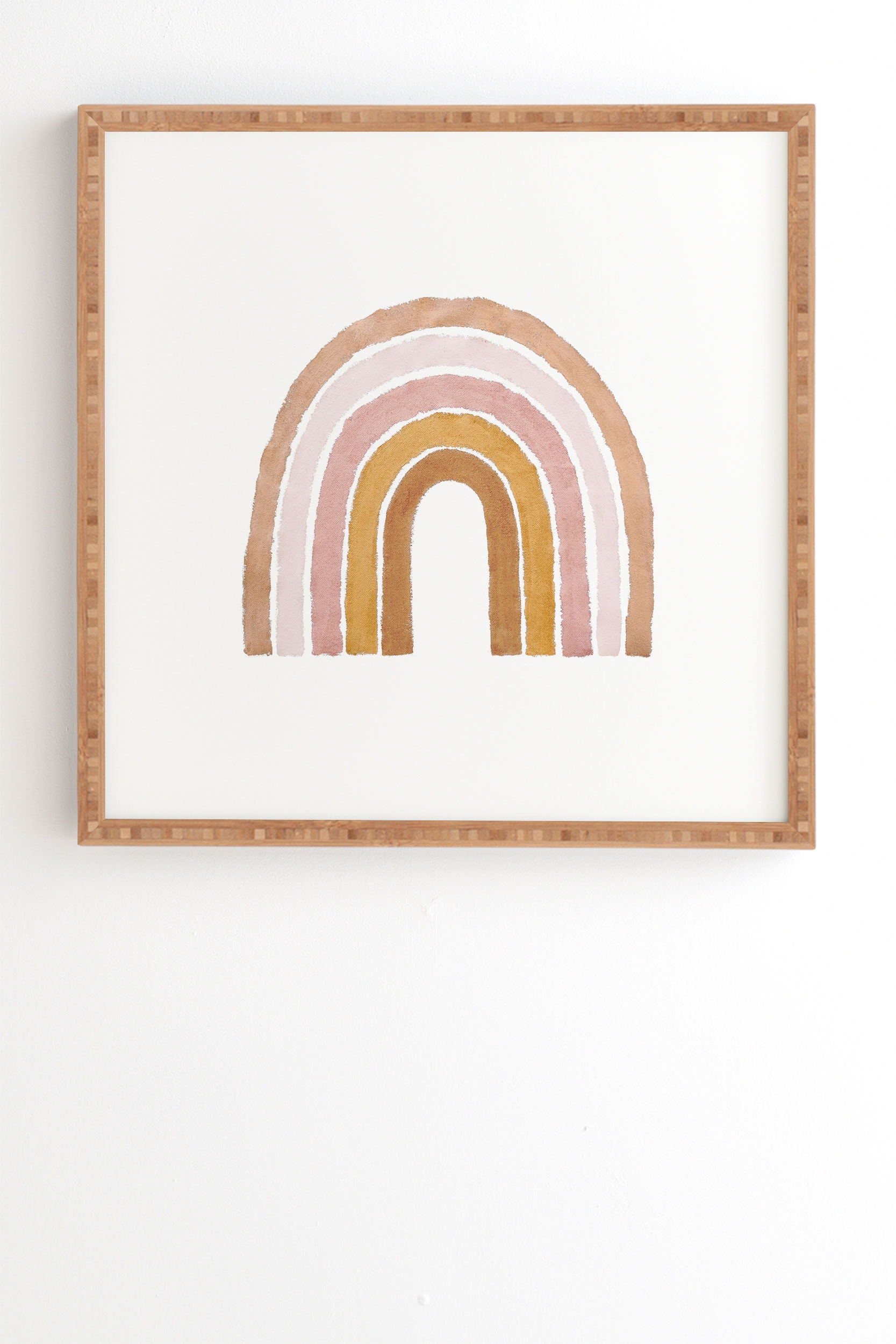 Painted Rainbow by almostmakesperfect - Framed Wall Art Bamboo 12" x 12" - Image 0
