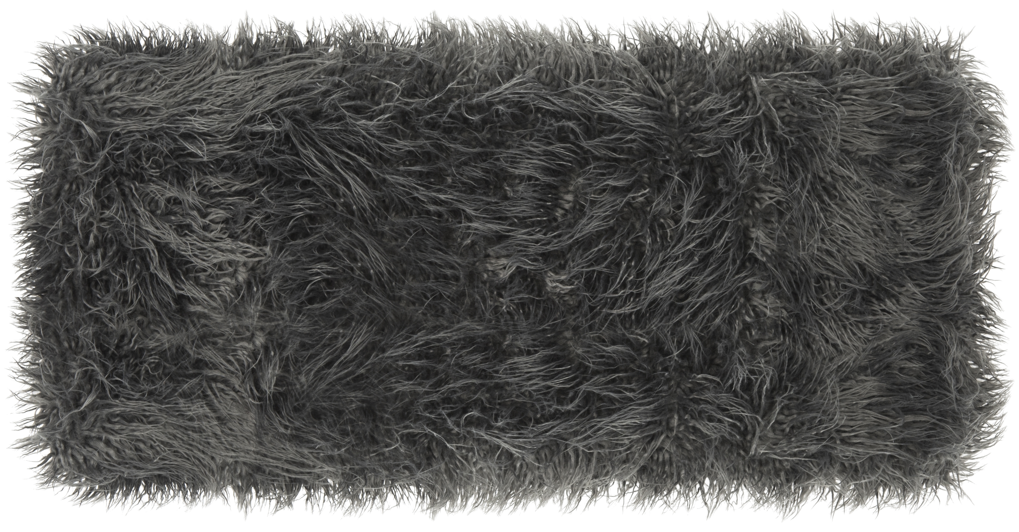 Maia Faux Sheepskin Bench - Grey - Safavieh - Image 5