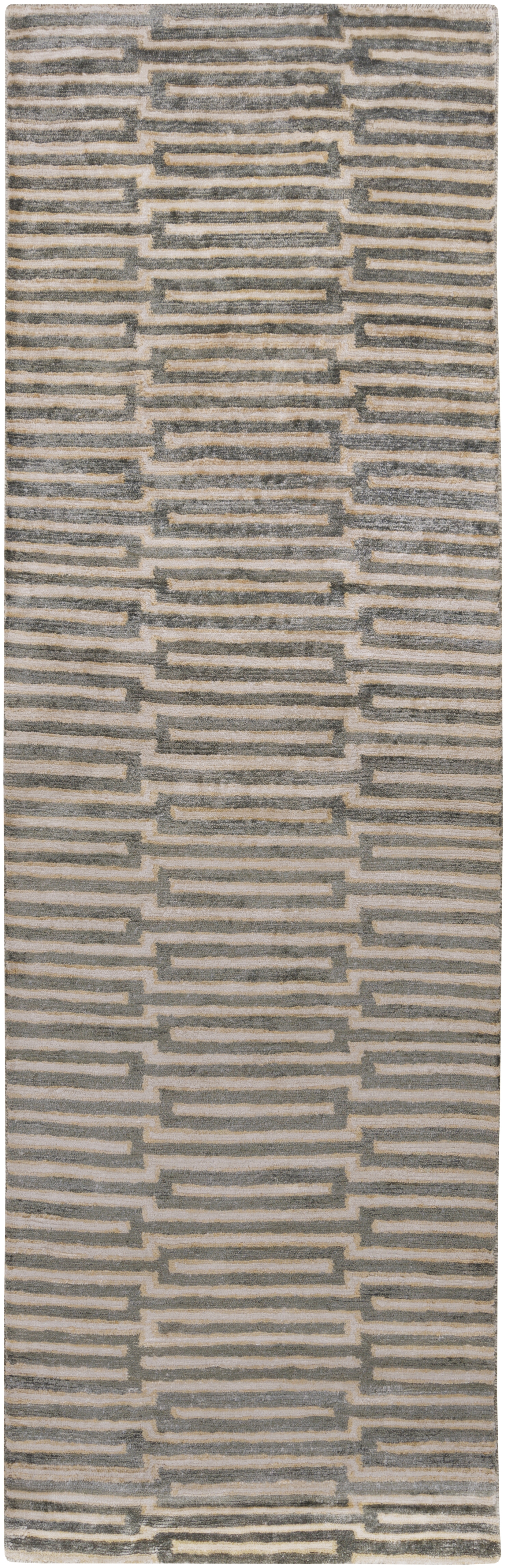 Platinum Beige Indoor 2'6" x 8' Handmade Rug - Image 0