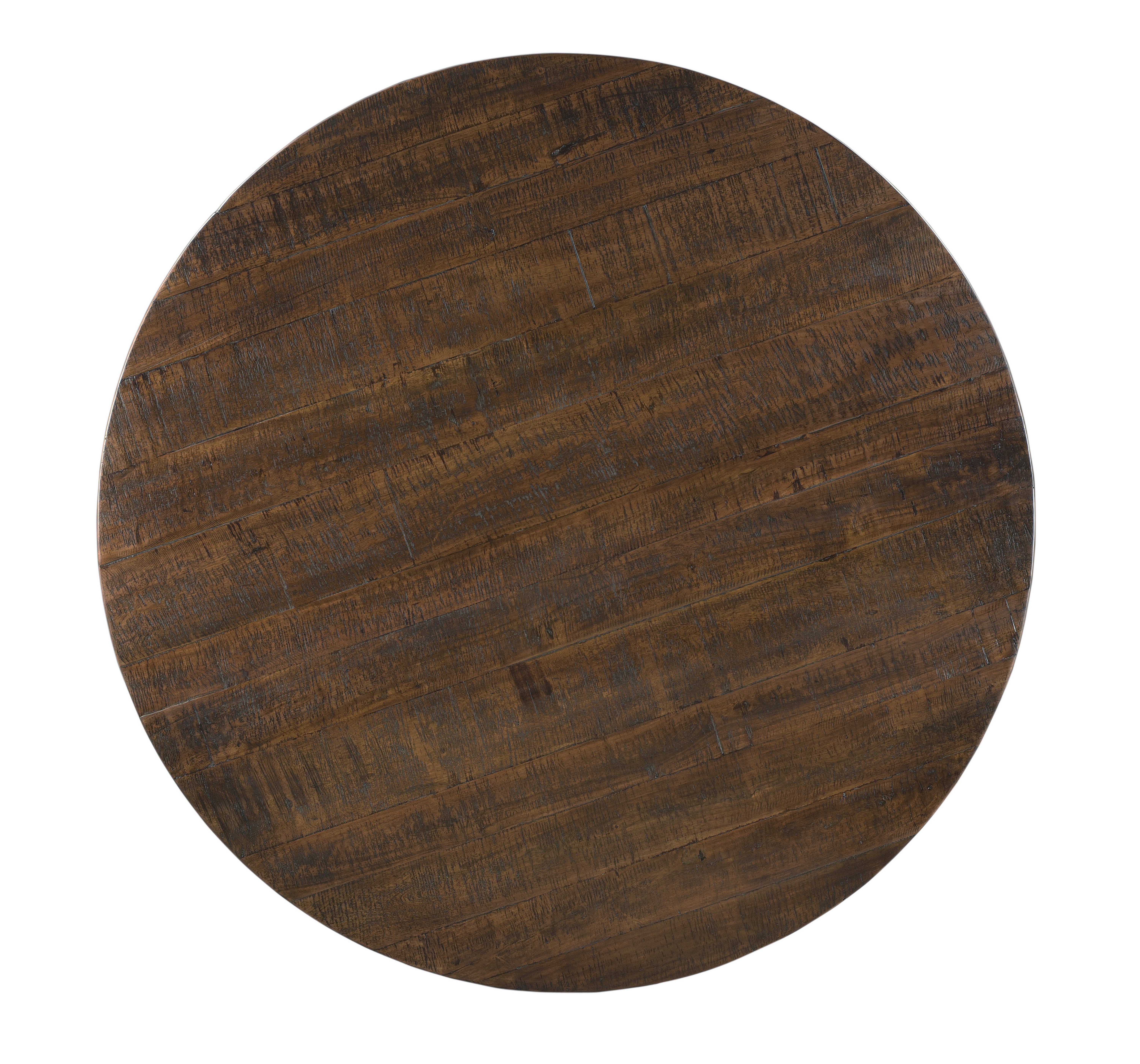 Woodbridge Round Dining Table, Distressed Brown - Image 7
