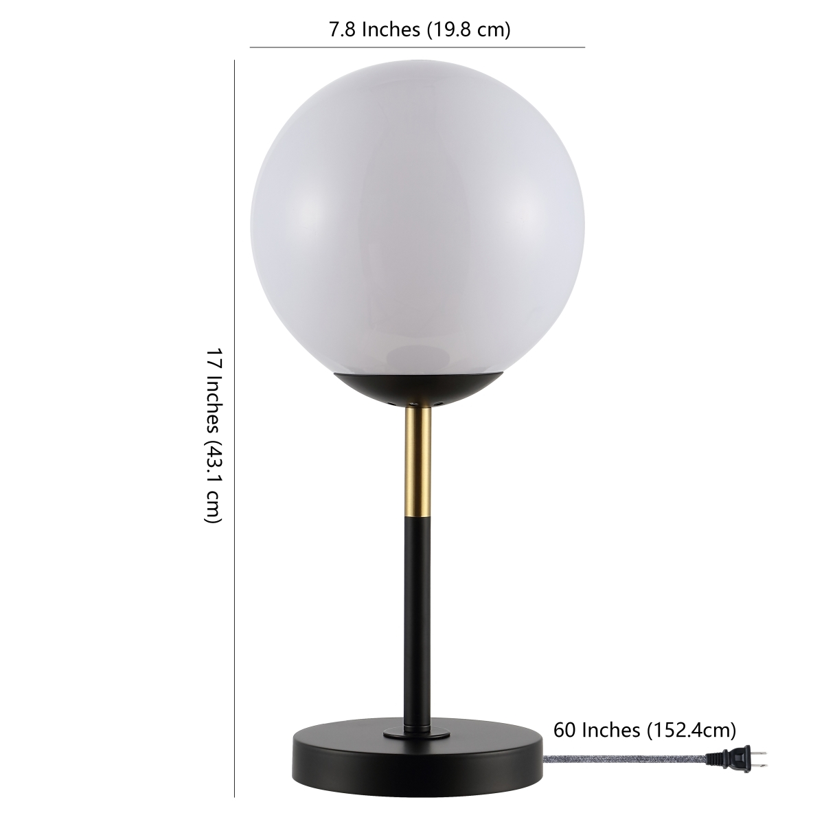 Gemini 17" Table Lamp - Black/Gold - Safavieh - Image 0
