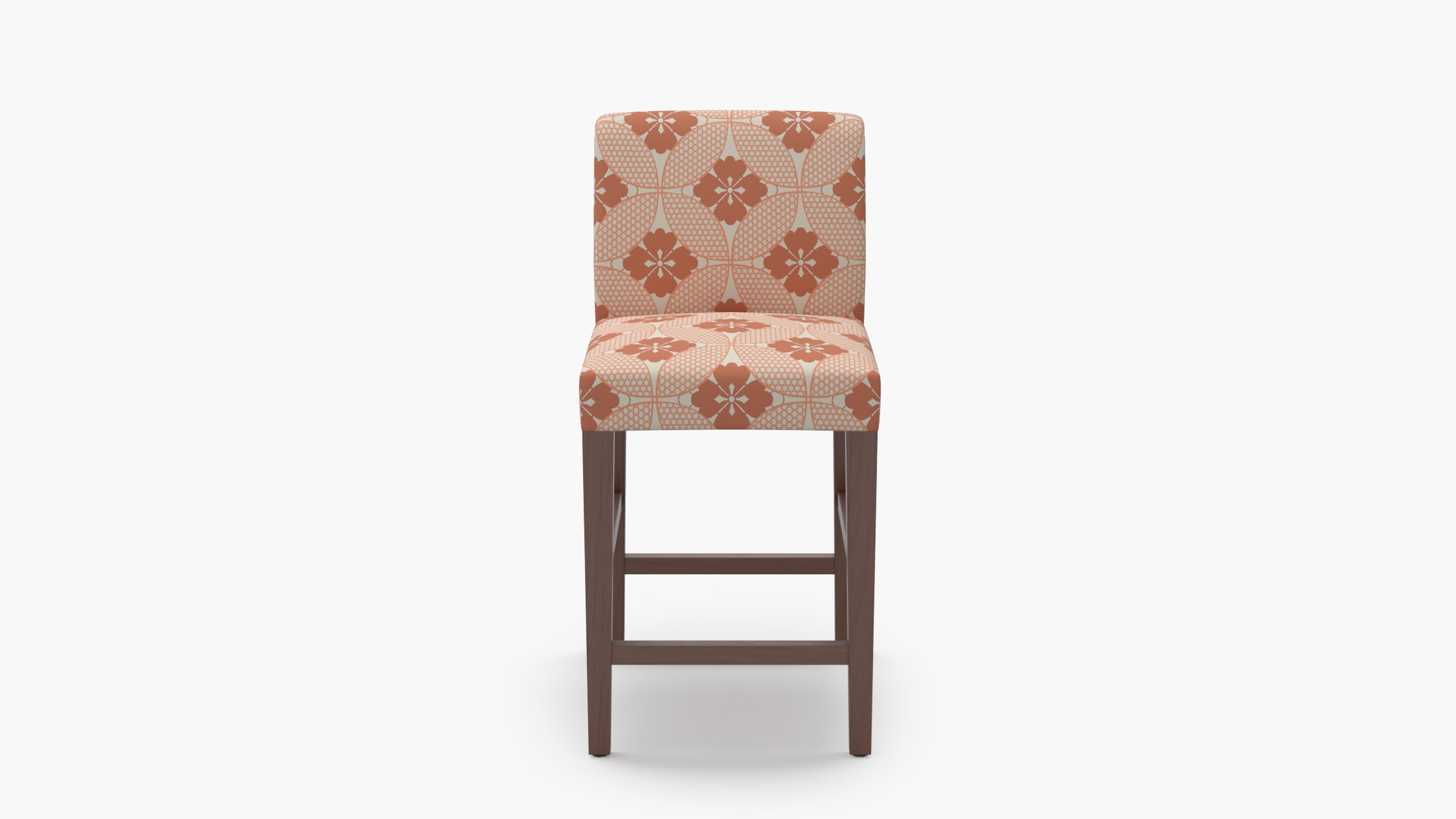 Signature Dining Counter Stool, Coral Solaire, Walnut Square Tapered Leg - Image 0