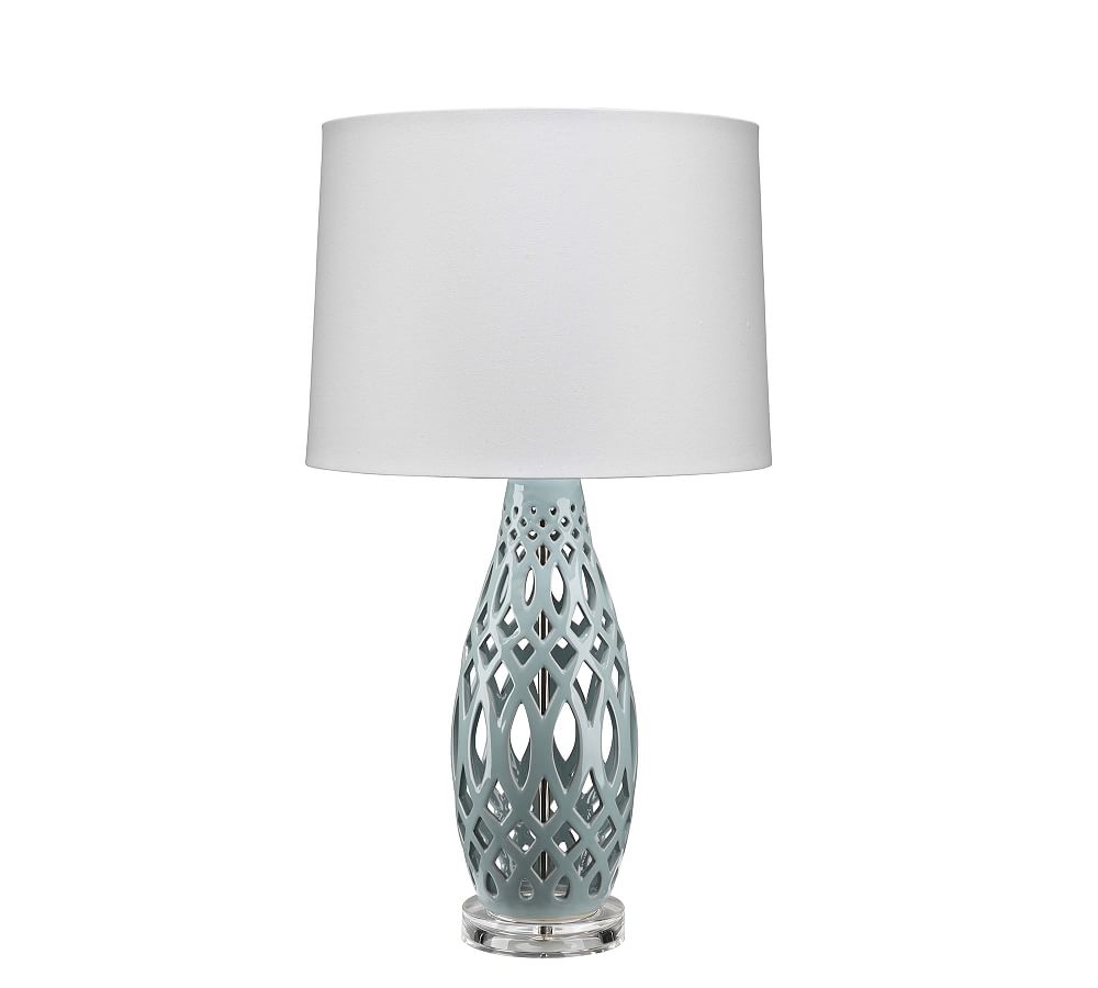 Oldfield Ceramic Table Lamp, Pale Blue - Image 0