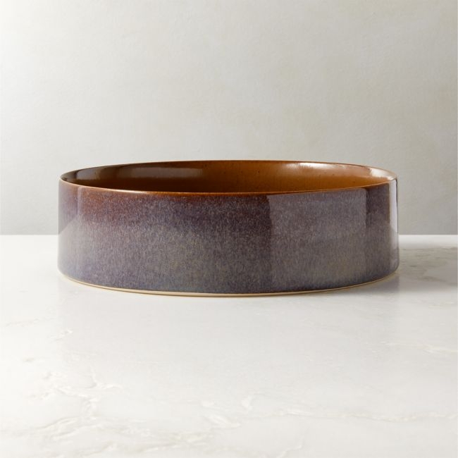 Prado Tan Serving Bowl with Reactive Glaze - Image 0