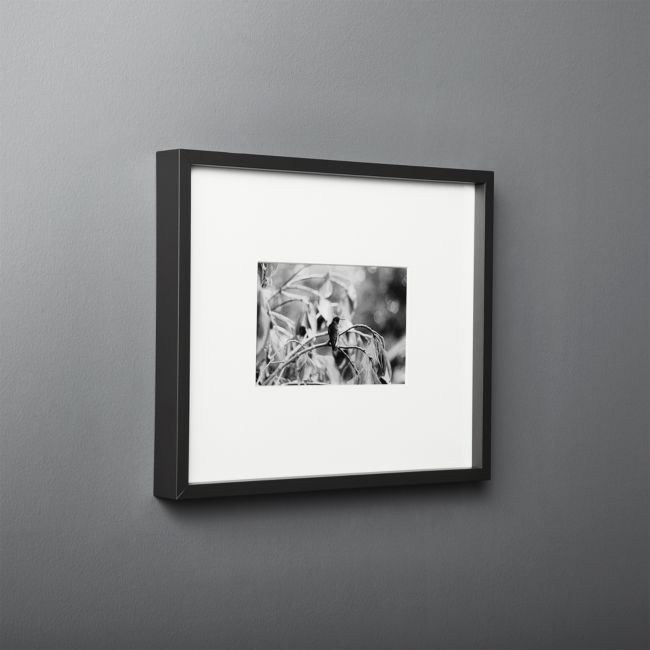 Gallery Soft Black Picture Frame with White Mat 4"x6" - Image 0