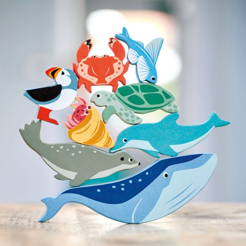 Tender Leaf Wooden Coastal Creatures Kids Toy Set - Image 1