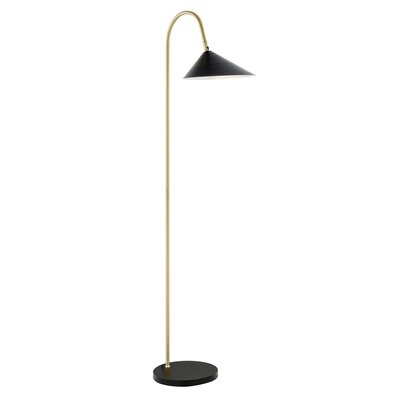 Eagleton Arched/Arc Floor Lamp, Black & Gold, 61" - Image 0