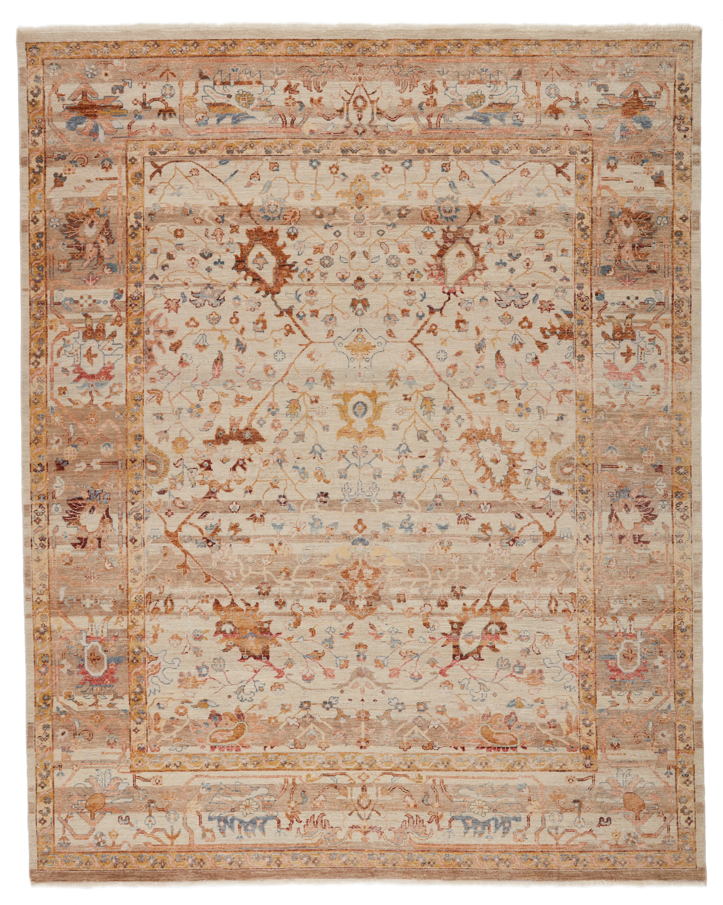 Ballast Hand-Knotted Oriental Cream/ Gold Area Rug (6'X9') - Image 0