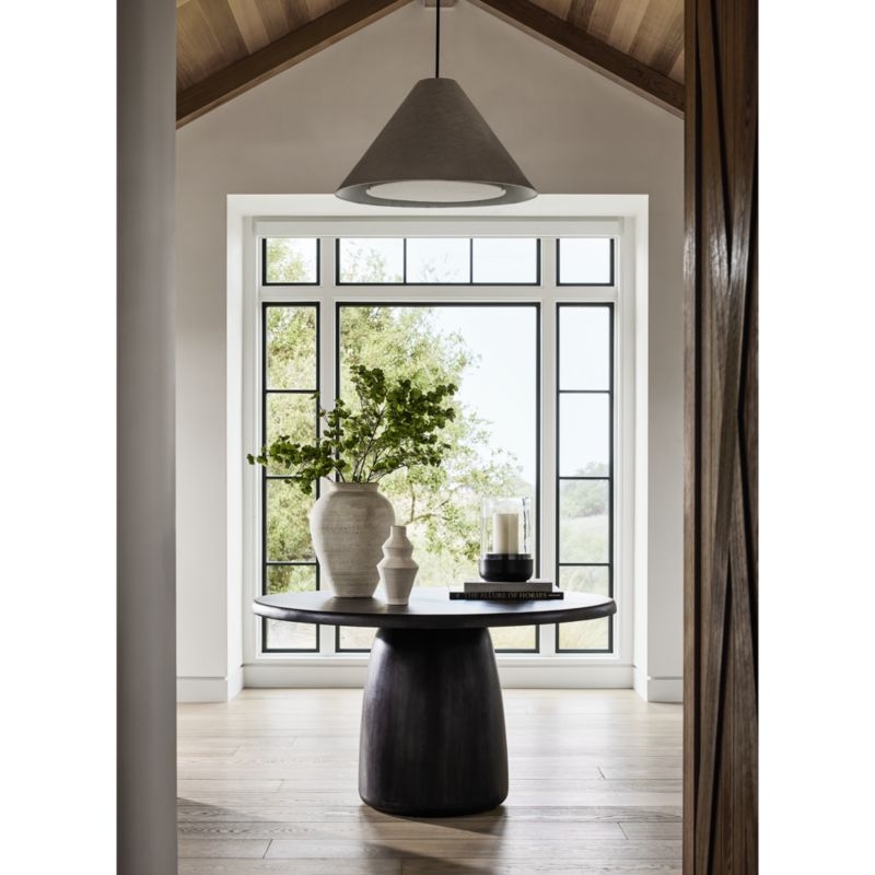 Ophelia Black Ceramic Centerpiece Bowl 14" - Image 9