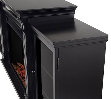 Trace Electric Fireplace Media Cabinet, Black - Image 3