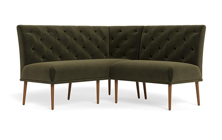 Dorian Upholstered Petite Left Banquette with Tufting Option - Image 2