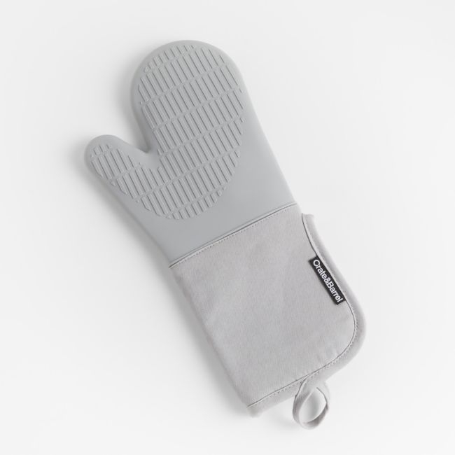 Silicone Grey Oven Mitt - Image 0