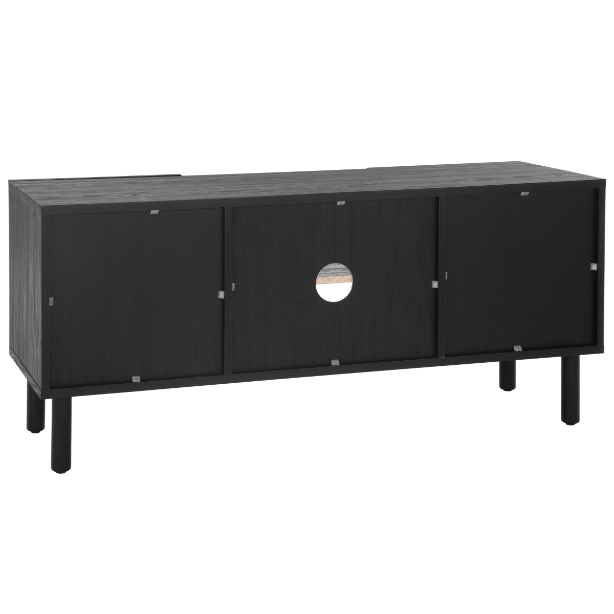 Ophelia 2 Door 2 Shelf Media Stand - Black / Natural - Safavieh - Image 8