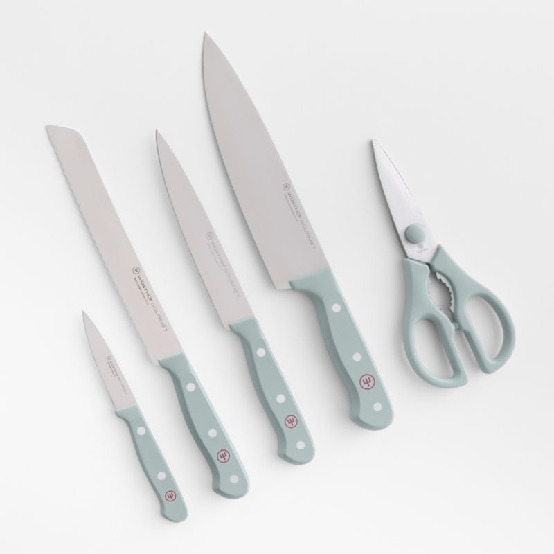 Wusthof ® Gourmet Blue 7-Piece Knife Block Set - Image 1