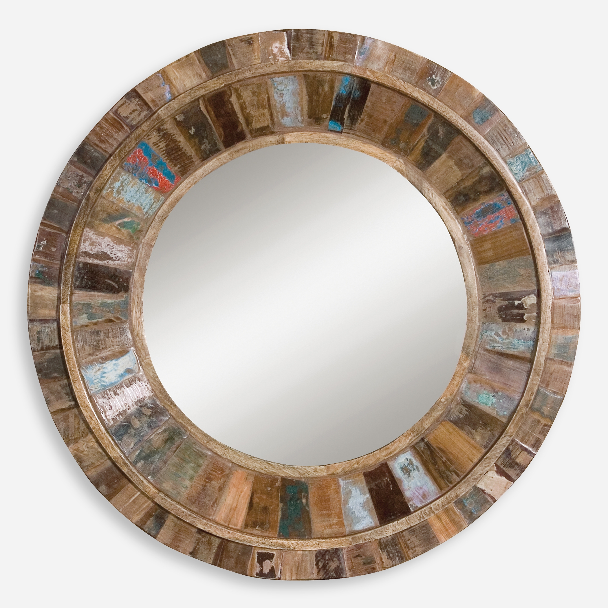Jeremiah Round Wood Mirror - Image 0