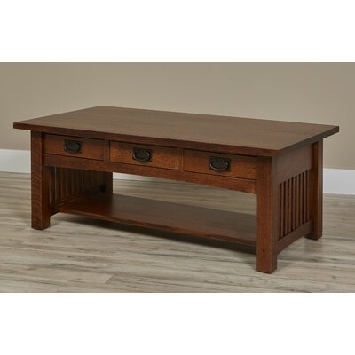 Linnea Solid Wood Coffee Table with Storage - Image 0