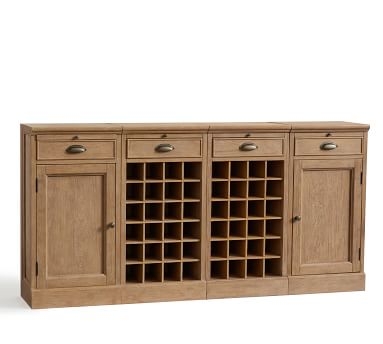 Modular Bar 72" Buffet (4 Wood Cabinet Base), Black - Image 5