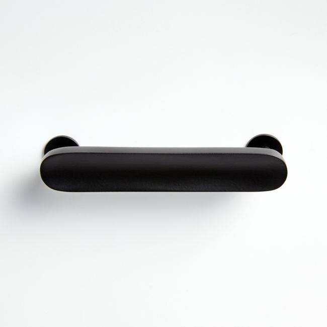 Oval 4" Matte Black Bar Pull - Image 0
