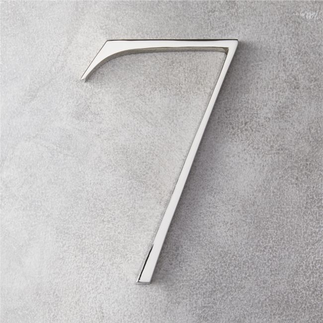 Heymland 6" Polished Nickel House Number 7 - Image 0