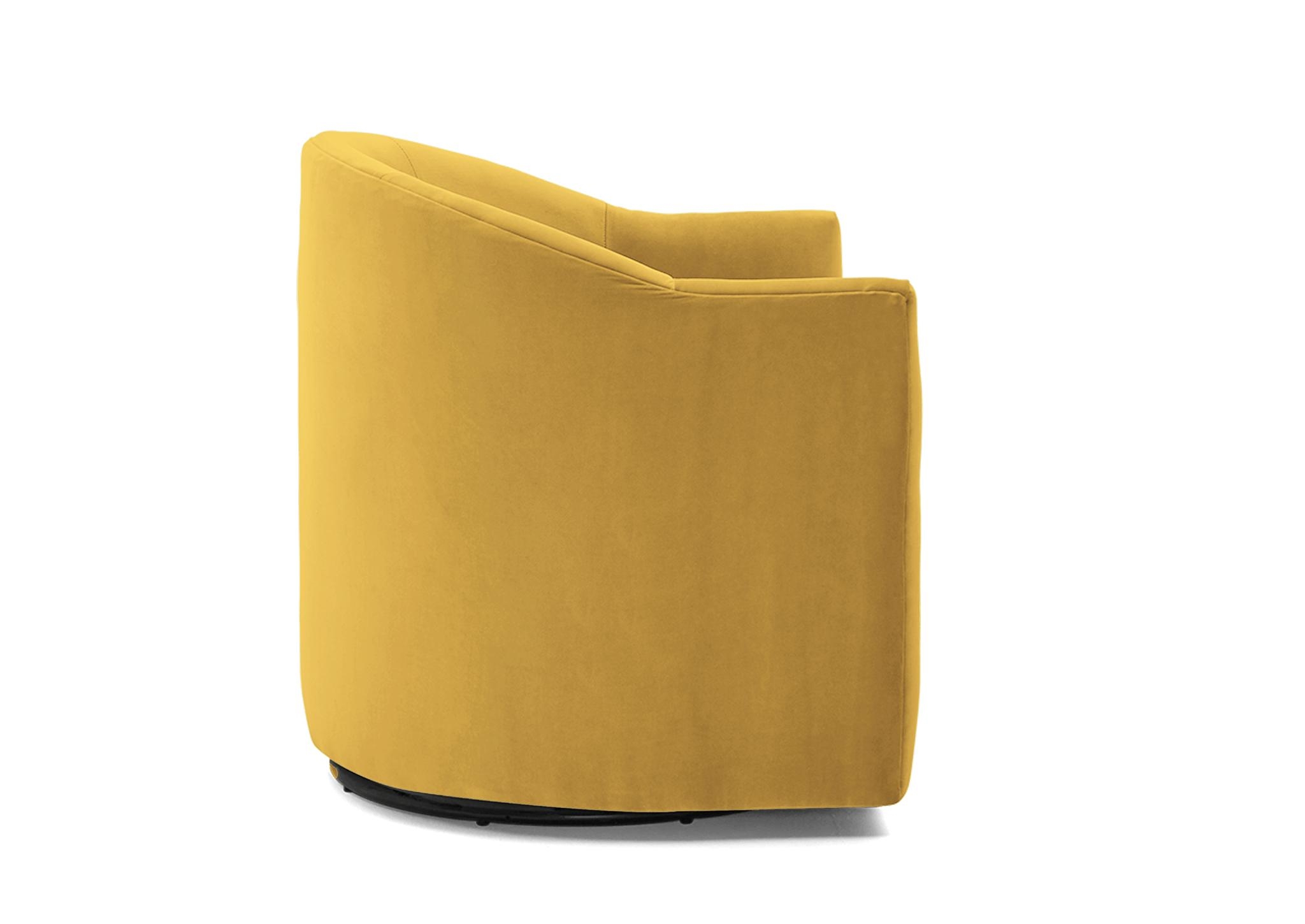 Yellow Jolie Mid Century Modern Swivel Chair - Bentley Daisey - Image 2