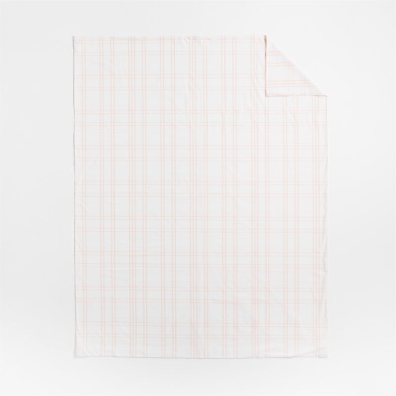Stax Elegant Pink Yarn-Dyed Organic Cotton Kids Full/Queen Duvet Cover - Image 3
