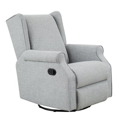 Grey Recliner Armchair With Footrest Adjustable Reclining Sofa For Bedroom & Living Room - Image 0