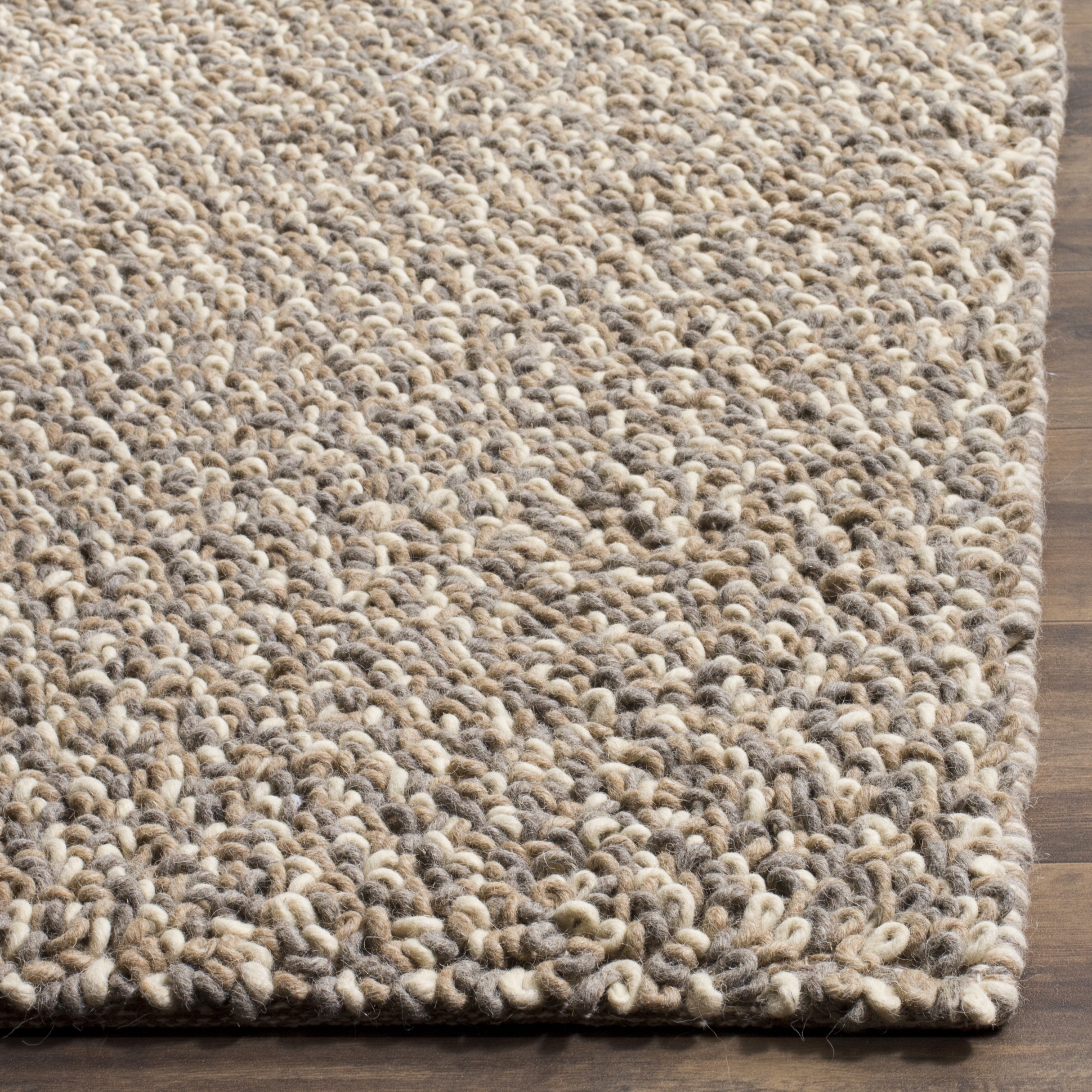 Arlo Home Hand Tufted Area Rug, MAN421A, Grey/Brown,  5' X 8' - Image 1
